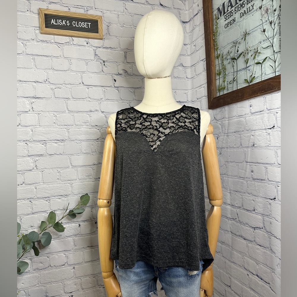 Sugarlips Split back lace Polka Dot Top